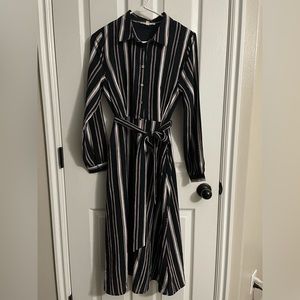 Black Pine // navy striped dress